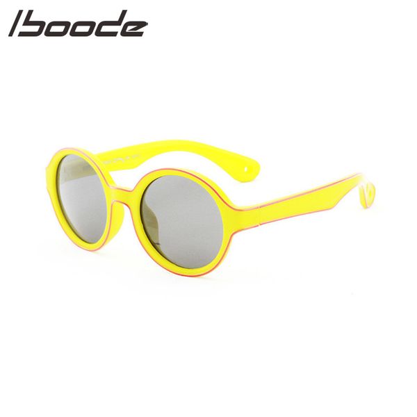 

iboode kids polarized sunglasses boys girls sun glasses silicone safety glasses gift for children baby uv400 eyewear fnished, White;black