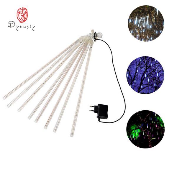 

colorful tree decoration outdoor strip lights led meteor raining effect christmas holiday festival string with adaptor plug ing