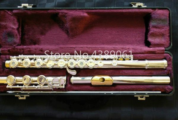 

armstrong 303 c tune 17 holes opening flute cupronickel tube silver plated surface gold lip plate e key musical instrument flute