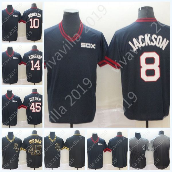 

Chicago 8 Bo Jackson Jersey 10 Yoan Moncada 45 Michael Cooperstown Retro Collection Mesh Wordmark V-Neck White Sox Black Gold Fade Drift