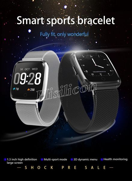 

Y7 mart bracelet with metal trap ip67 waterproof heart rate mart watchband fitne tracker blood pre ure wri tband