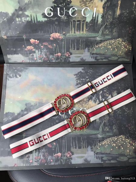 

fashion gem buckle belts for men women genuine leather brand luxury belt designer belts men belt with box, Black;brown