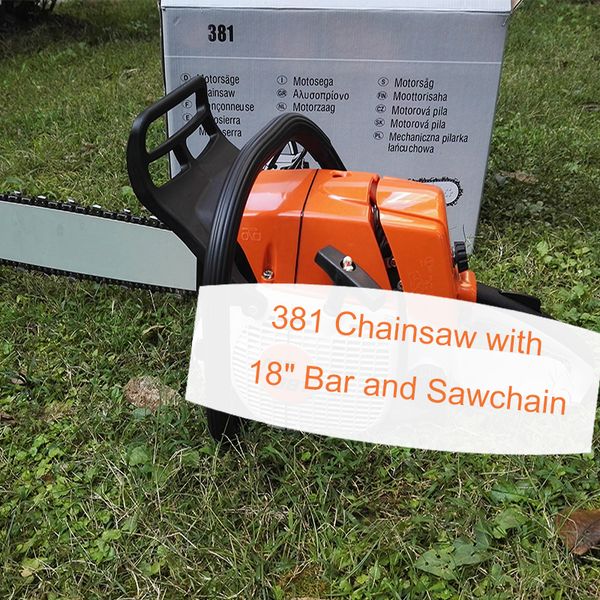 

381 chainsaw 72cc gasoline chain saw with 18 inch bar and saw chain