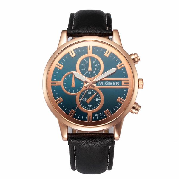 

reloj hombre 2018 fashion watch men retro design leather band alloy quartz wristwatch clock business brand relogio masculino, Slivery;brown
