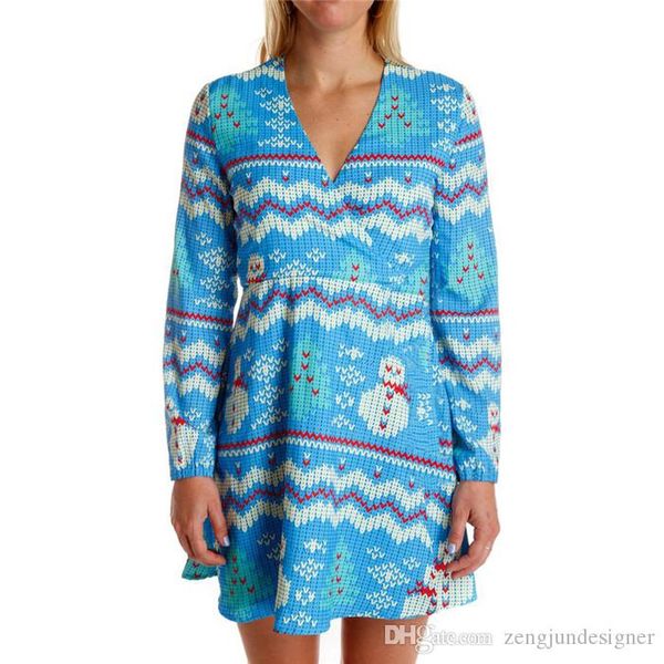 

женская осень дизайнер рождество печати платья v шеи длинным рукавом женский одежда plaid мода стиль повседневная одежда, Black;gray