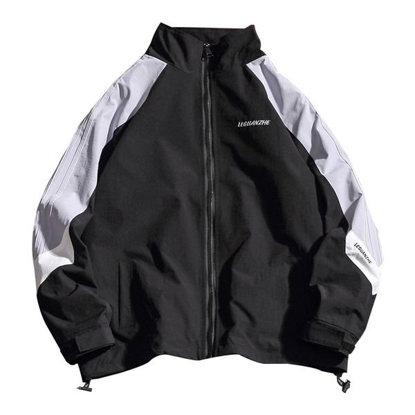 

black summer mens jackets and coats outdoor casual plus size bomber jacket men hip hop sport simple streetwear coats men cc50jk, Black;brown