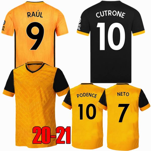 

2019 2020 2021 podence волки футбол джерси adama neves raul 20 21 вулверхэмптон топ doherty рубашки мужчины + детский футбол набор, Black;yellow