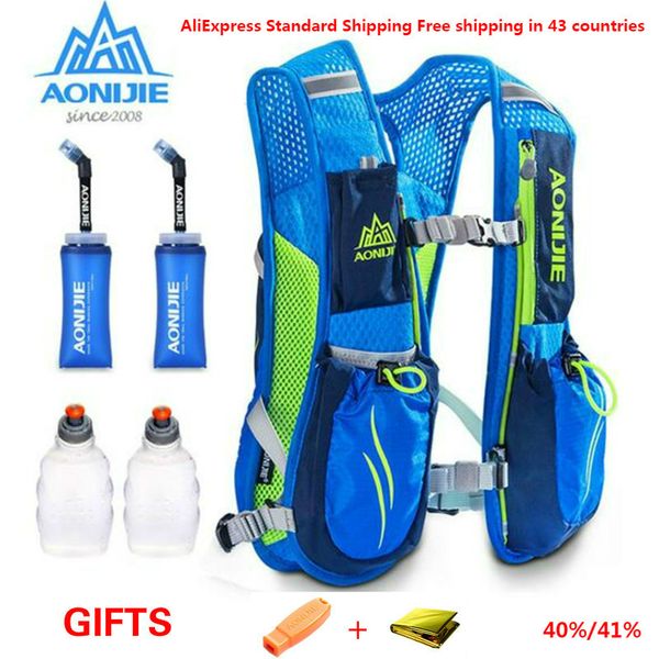 

aonijie new marathon hydration nylon 5.5l outdoor running bags hiking backpack vest marathon cycling backpack emergency blanket