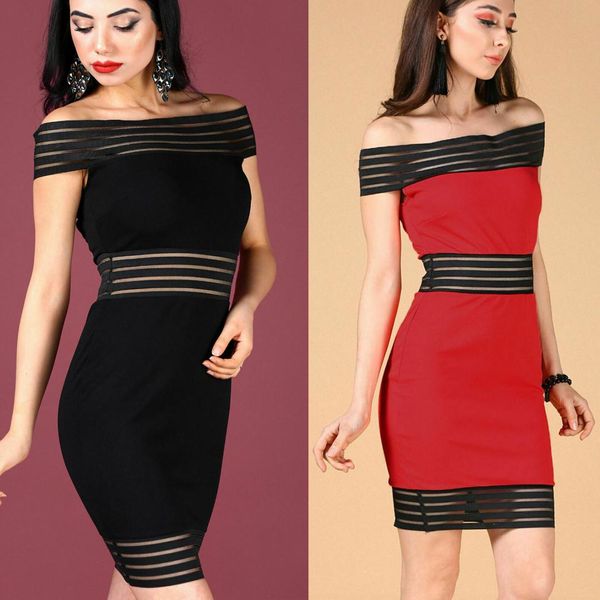 

women sleeveless bodycon striped party evening short slim pencil dress summer club slim mini dresses, Black;gray