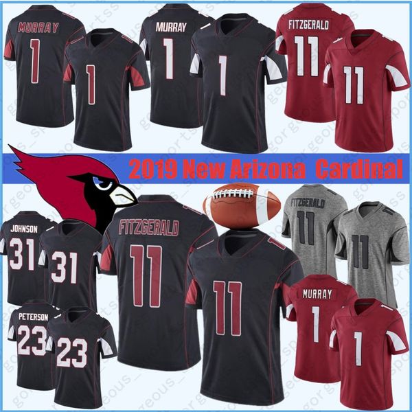 

11 larry fitzgerald football jersey arizona 1 kyler murray cardinal 31 david johnson 23 adrian peterson 100th jerseys quality, Black;red