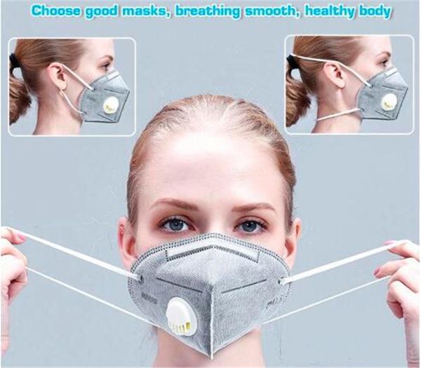 

100pcs folding kn95 activated carbon mask pm2.5 n95 respirator protect mouth face mask dustproof protective anti-bacterial mascherine ffp2