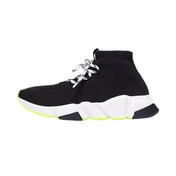 

носки обувь скорости тренер зашнуровать середину топа черных белых желтых мод мужских тренеры случайные кроссовки платформ b1, Black