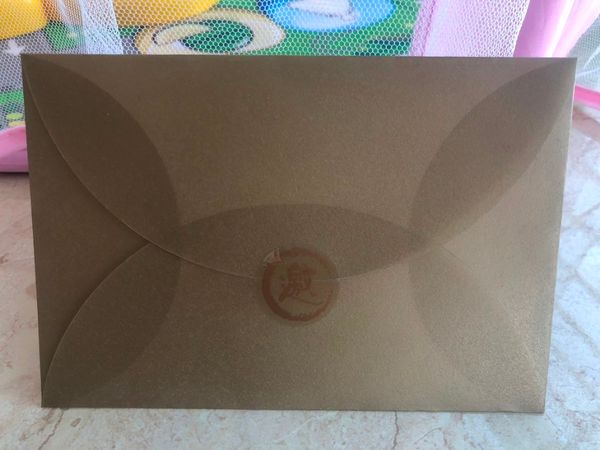 

10pcs/lot golden sulfuric acid paper retro simple postcard invitation diy lacquer packaging personality western envelope gift