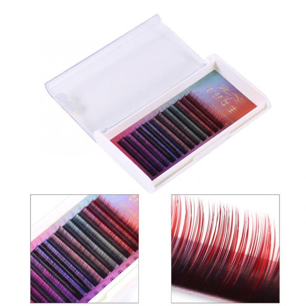 

a box of 5 gradient color eyelash extension false eyelashes gradient color eyelash