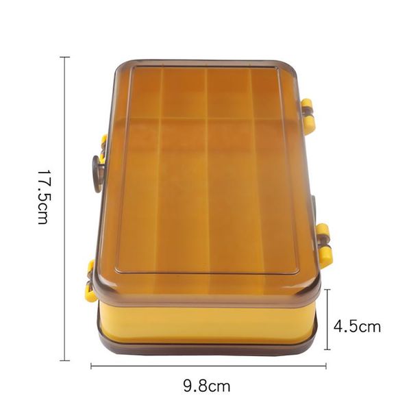 

double side fishing lure box artificial bait case portable organizer lure fishing tackle tool equipment accessories