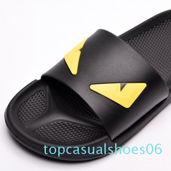 

devil eye slippers designer slippers pursuit satin sandals women men brand luxury shoes casual fashion flip flops slipper t06, Black