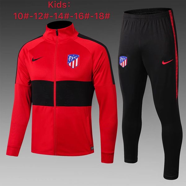 

2018 2019 2020atletico madrid real madrid ronaldo rome18 1920ajax soccer kids jacket football sportswear jogging barcelona messi flamenco, Black