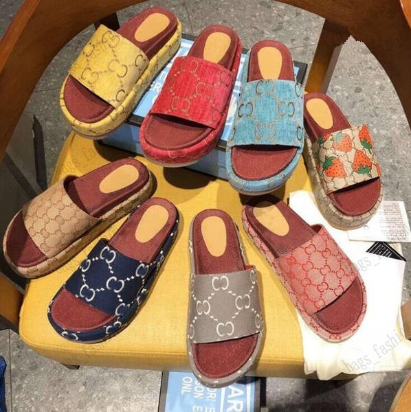 

designer women slippers luxury gear bottoms striped non-slip sandals red strawberry flip flops fashion outdoor beach slippers, Black