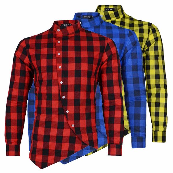 

zogaa 2019 men's summer smart slim male shirt short-sleeved classic plaid shirt fashion business men comfortable, White;black