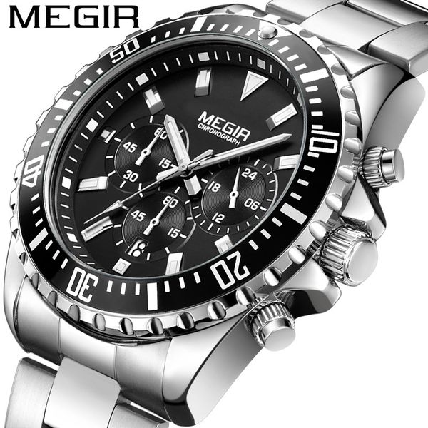 Mei Gainer Megir Multifunktions Uhren Herren Mode Sport Business Calendar Luminous Watch Quartz Uhr 2064