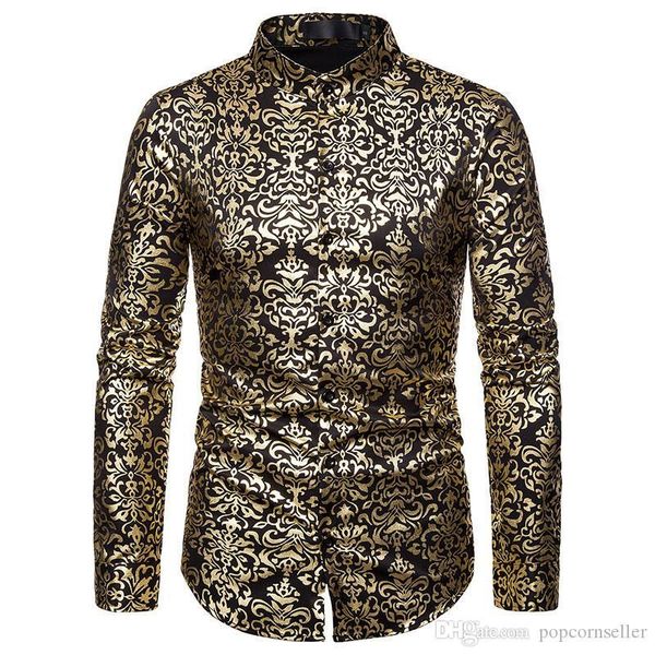 

shirt european casual mens fashion henry collar stamping printed designer shirts casual gentlemen apparel mens fashion designer, White;black