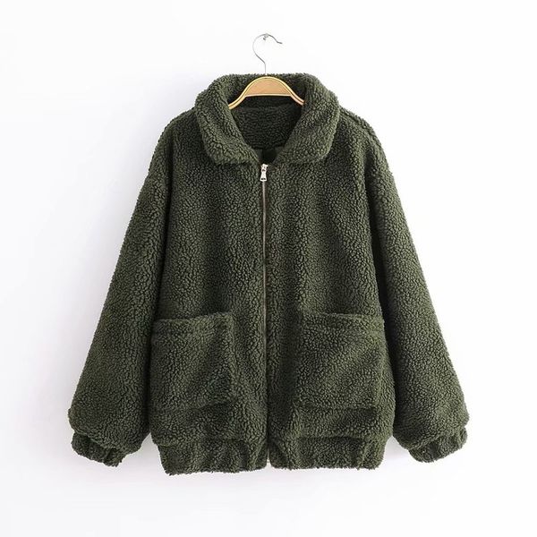 

2019 spring winter jackets women lamb fur coat harajuku vintage loose womens outerwear casual fashion female coats yt50132, Black;brown