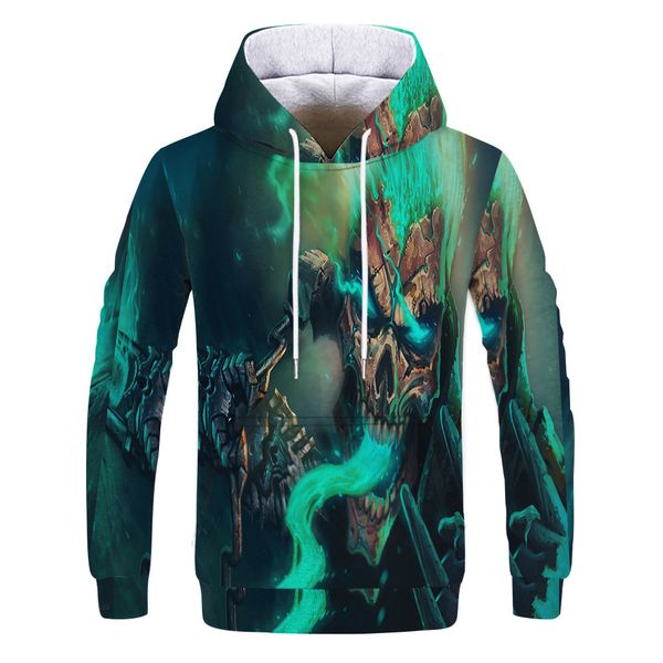 

mens designer green old man 3d digital printing fashion hoodie, Black