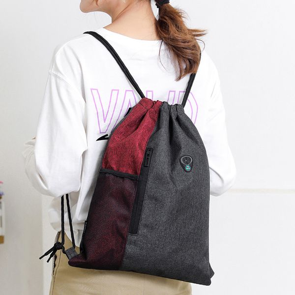 

fashion draw string backpack casual bundle rope sport backpack school bags travel beach bags mochila feminina escolar#y2