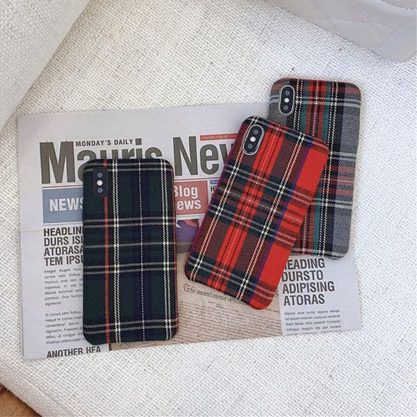 

высокое качество осени теплый серый плед плюшевый простой ткань ткань чехол для телефона iphone 7 8 6s 11 pro max xr xs plus soft tpu задней