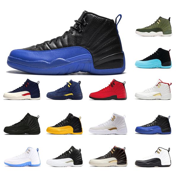 

12s 2019 basketball shoes 12 men running shoes university blue bulls fiba game royal french blue outdoor sports sneakers mens trianers