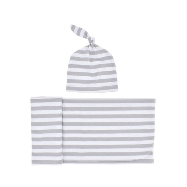 

knitted baby swaddle blanket with hat set, newborn swaddle wrap, receiving blankets,perfect baby shower gift for boys girls