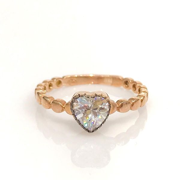 

heart engagement gold montÃ¼r silver ring, Golden;silver