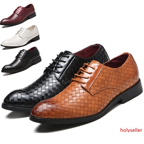 

wholesale shoes for men dress leather black white brown light brown two fashion running shoes size 40-45