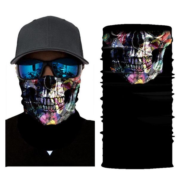 

fashion riding face mask multinational windproof sunscreen 3d print styling face for motorcycling hiking cycling, Black