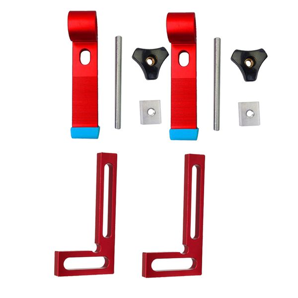

2pcs positioning squares minisquare 10cm+ 2 set universal clamping blocks