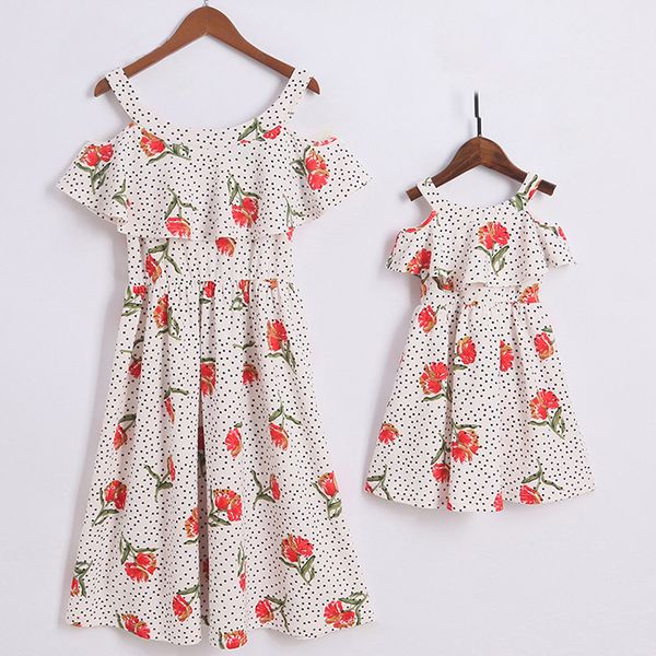 

independent stand amazon cross-border supply children's wear in the summer of 2019 style fashion printing dot dress, Blue