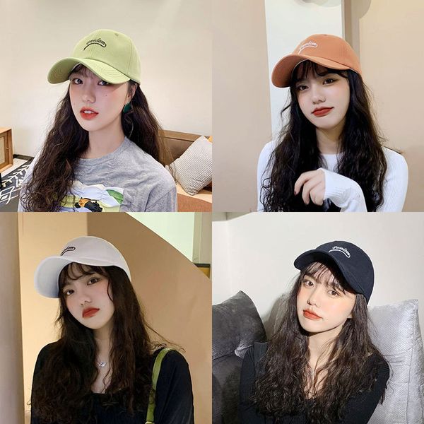 

2020 женские новые тенденции весна-лето простого писем вышивки бейсболка мужчина мода досуг soft top cap hat lovers, Blue;gray