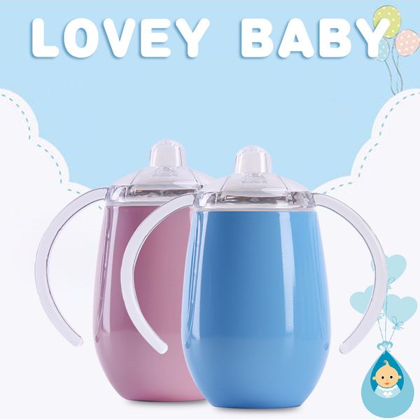 

stainless steel kids cup with handles vacuum insulated tumber cup leak proof wine beer glasses travel car mugs baby kids cups tc190513