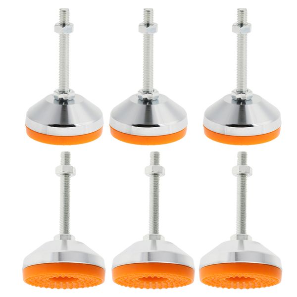 

6x leveling machine feet m16x80 threads height adjustable glides 5.5cm dia