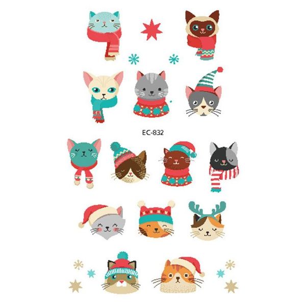 

waterproof christmas children's tattoo stickers girl beauty nail art durable