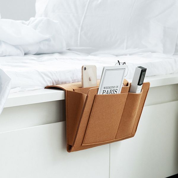 

bedside felt storage bag with pockets bed sofa desk hanging organizer for phone magazines tablets remotes tsh shop