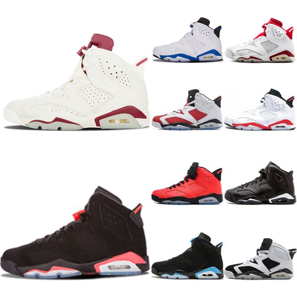 

Дизайнер инфракрасный разводят 6 6 S мужская баскетбольная обувь UNC Олимпийский че