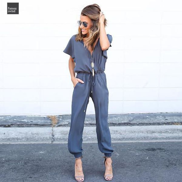 

комбинезон женские комбинезон для женщин шифона с коротким рукавом длинные женщина легкий костюм с шортами комбинезоны rompers женская одежд, Black;white