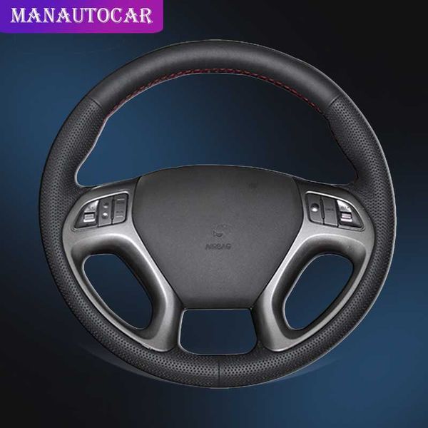 

auto braid on the steering wheel cover for ix35 tucson 2011-2015 interior accessories diy car wheel covers car-styling