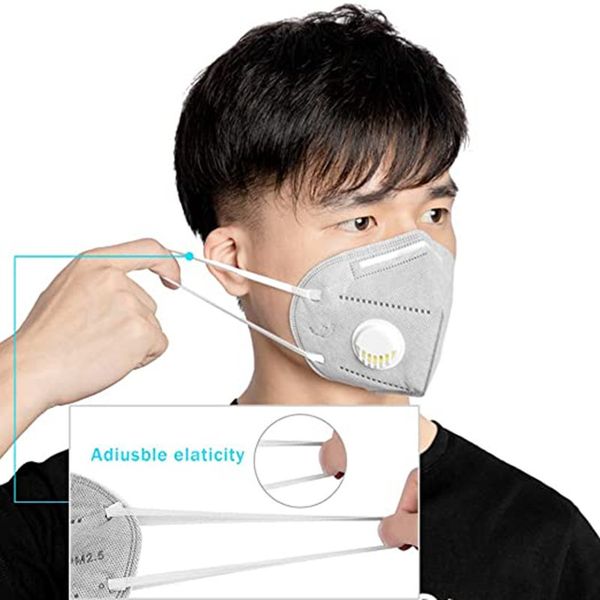 

vertical folding nonwoven valved dust pm 2.5 as kn95 kf94 ffp2 respirator mouth with valve gauze haza mask