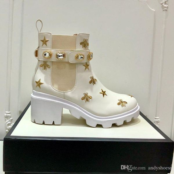 

женщины ботильоны лакированной кожи и тяжелых подошв леди мартин сапоги мода классические женские туфли лучшее качество big размер 35-42, Black