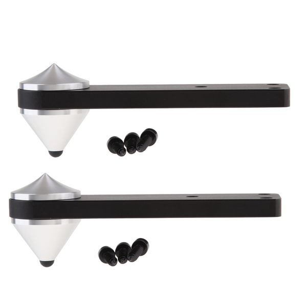 

2x aluminum shockproof spike bracket isolation stand hifi audio amplifiers subwoofer isolation foot base for speakers