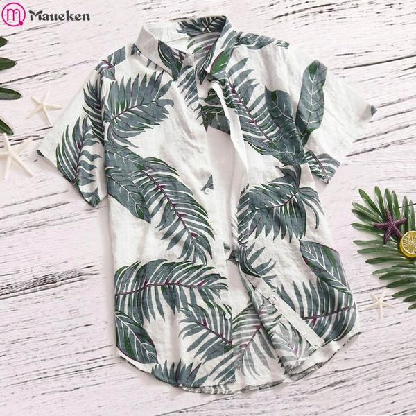 

мужские рубашки гавайские стиль пальмой печати с коротким рукавом лето повседневная рубашка мужчины hawaii сорочка homme хип-хоп рубашка плю, White;black