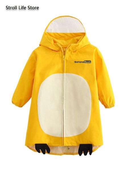 

girl kids raincoat yellow cute old pink cartoon rain coat jacket long rain poncho waterproof suit dinosaur 2-6 years gift ideas