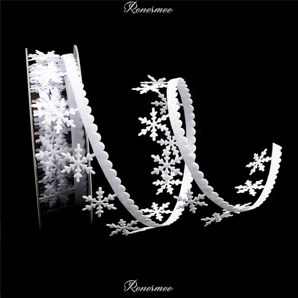 

5m vintage soft white snowflak lace trim lace ribbon for christmas decoration sewing accessories applique crafts trimming 2.5cm, Pink;blue